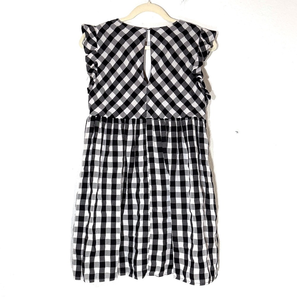 Dark Academia Grunge Plaid Babydoll Dress S Ruffle Goth Punk Preppy Schoolgirl - Picture 5 of 12
